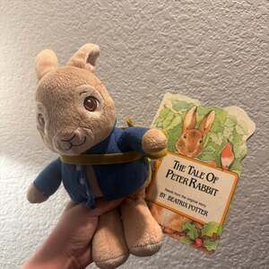 Peter Rabbit Plush Stuffed Animal with Blue Jacket (2018 Movie Version)